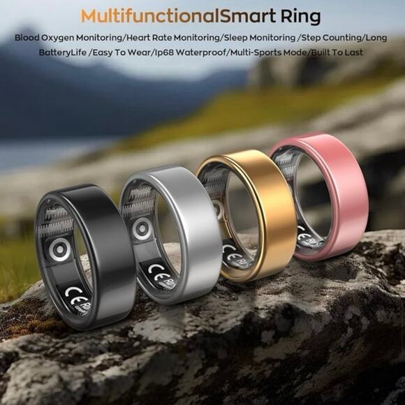 FREE SHARK Smart Ring for iPhone and Android Waterproof Black Size 11 New in Box - Picture 5 of 9